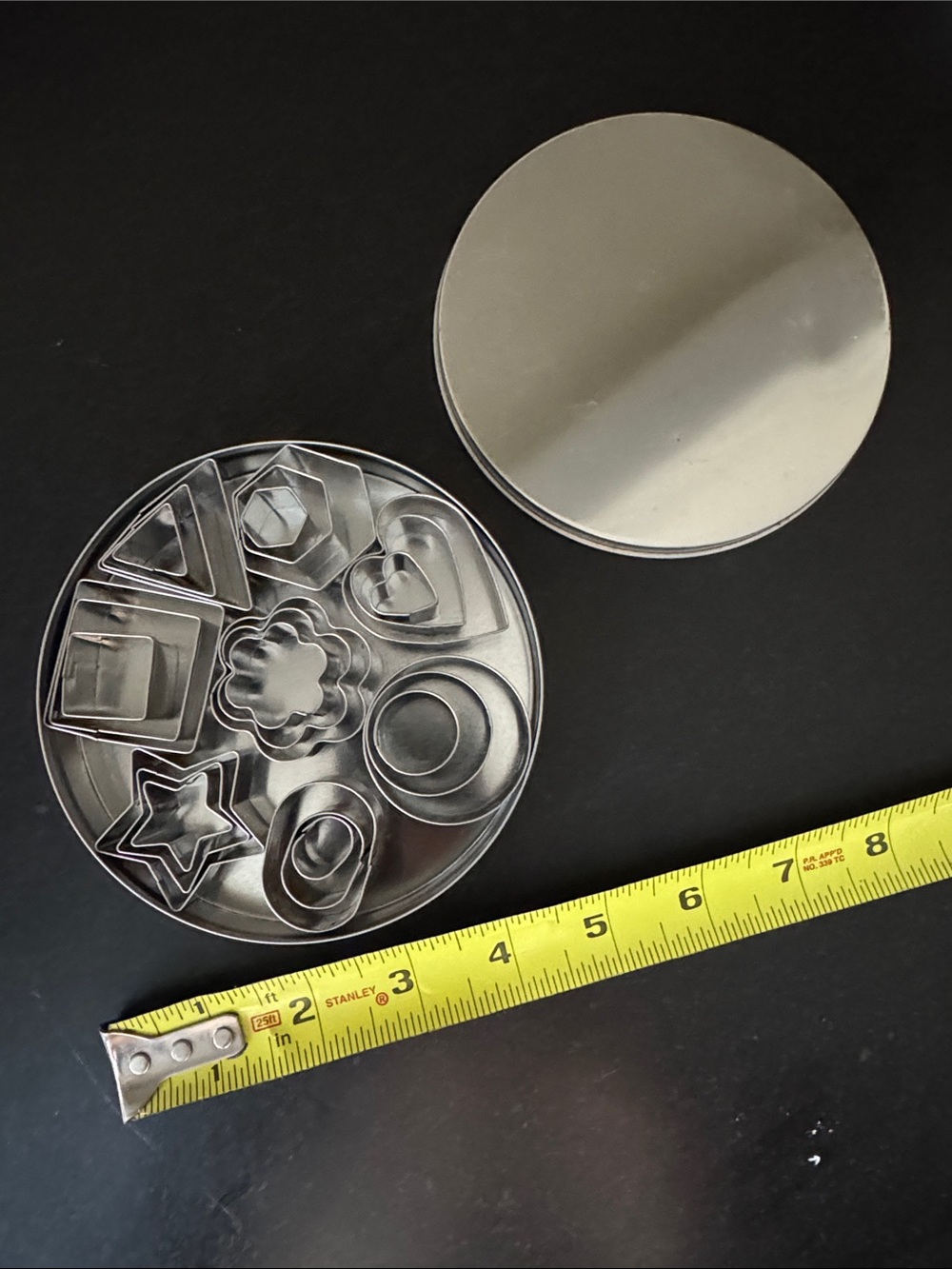 Stainless mini cookie or fondant cutters